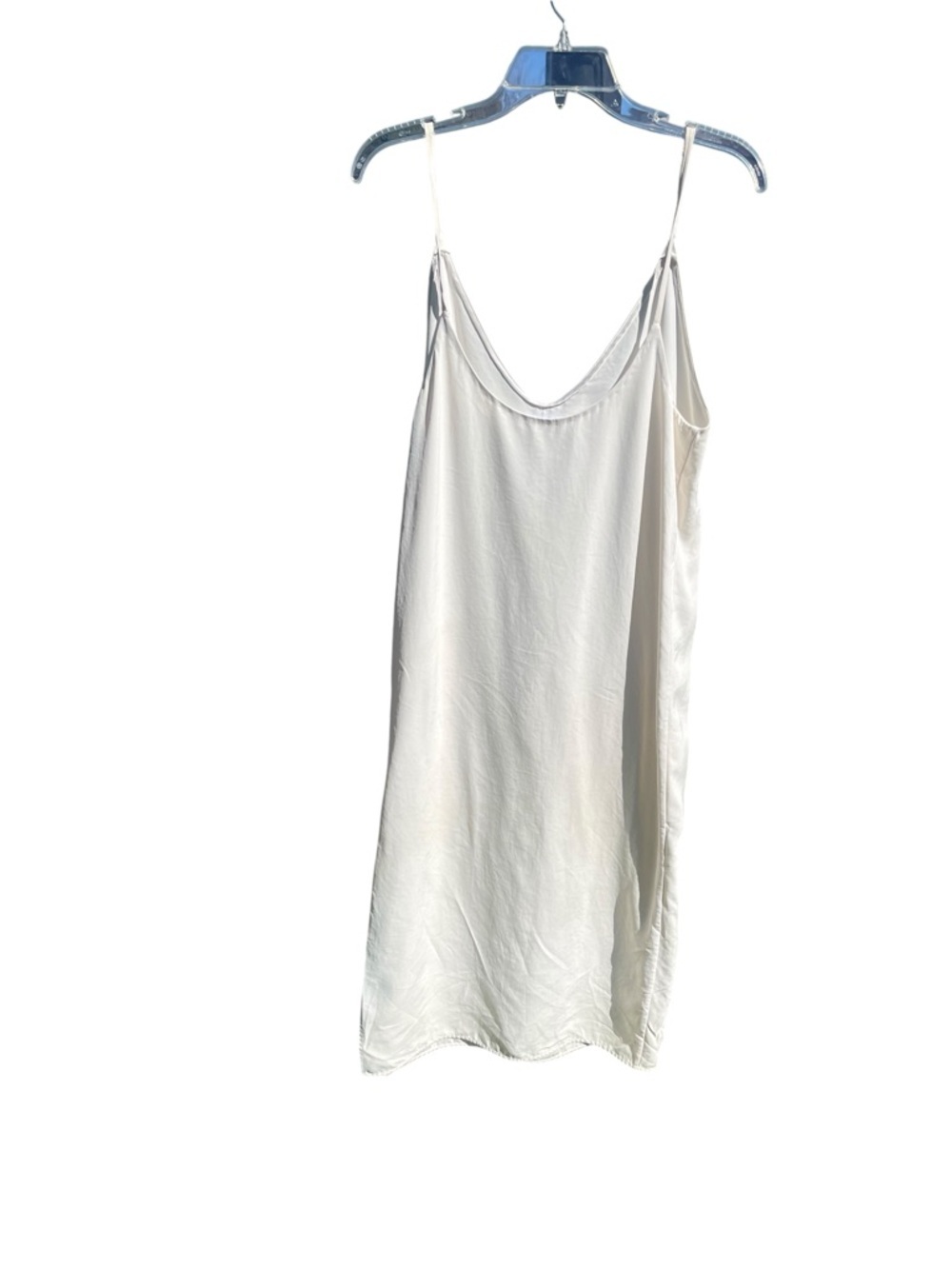 Everlane Creamy White V-Neck Slip Dress, Classic, Minimalist, versatile, 4 - Picture 4 of 9